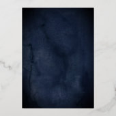 ネイビー金ゴールドクラウンバラテーマキンセアニェラ 箔招待状 (裏面)