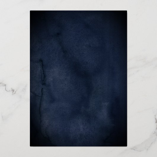 ネイビー金ゴールドクラウンバラテーマキンセアニェラ 箔招待状 (裏面)