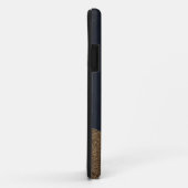 ネイビー金ゴールドグリッターグラムモノグラムiphoneケース Case-Mate iPhoneケース (裏面/右)