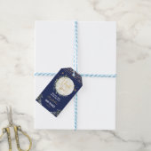 ネイビー金ゴールドグリーンムーントゥインクルスターシャワーの好意 ギフトタグ (より糸付き)