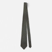 ネイビー金ゴールドシェブロンTIE ネクタイ (正面)
