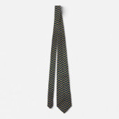 ネイビー金ゴールドシェブロンTIE ネクタイ (裏面)