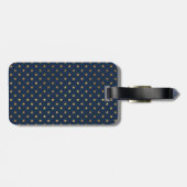 ネイビー金ゴールドスターグリッターカスタムラゲッジタグ ラゲッジタグ (裏面横)