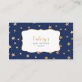 ネイビー金ゴールドスターズ男の子おむつラッフルカード エンクロージャーカード (裏面)