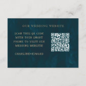 ネイビー金ゴールドス結婚ターズWebサイト | RSVP QRコード エンクロージャーカード (裏面)