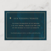 ネイビー金ゴールドス結婚ターズWebサイト | RSVP QRコード エンクロージャーカード (正面)