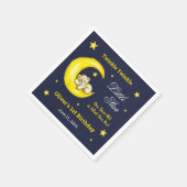 ネイビー金ゴールドトゥインクルリトルスター1st誕生日 スタンダードカクテルナプキン (角)