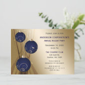 ネイビー金ゴールドフェスティバル企業のホリデーパーティー 招待状 (スタンド正面)