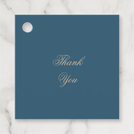 ネイビー金ゴールドフローラボ結婚ーホズ フェイバータグ