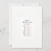 ネイビー金ゴールドブライダルシャワースクランブルゲームサイズ 招待状 (裏面)