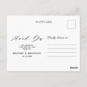 ネイビー金ゴールドホワイトアイボリージオメト結婚リーの感謝 ポストカード (裏面)