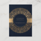 ネイビー金ゴールドマンクラシックダ華美ラネックレスディスプレイ 名刺 (裏面)