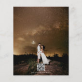 ネイビー金ゴールドムーンスターズ写真結婚QR (裏面)