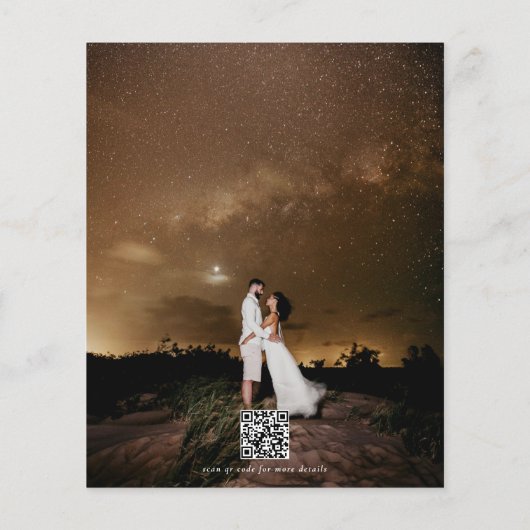 ネイビー金ゴールドムーンスターズ写真結婚QR (裏面)