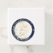 ネイビー金ゴールドムーントゥインクルリトルスターベビーシャワー フェイバータグ (インサイチュ)