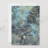 ネイビー金ゴールドモダン結婚式招待状 シーズンカード (裏面)