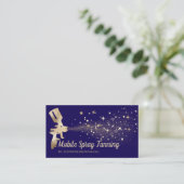 ネイビー金ゴールドモバイル絵を描体タンスプレー 名刺 (スタンド正面)