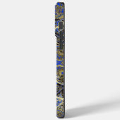 ネイビー金ゴールドヴィンテージピーコックペイズリーiphone 4 ケース Case-Mate iPhoneケース (裏面 / 左)