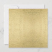 ネイビー金ゴールドヴィンテージレトロブルゴーニュ結婚フローラ 招待状 (裏面)