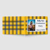 ネイビー金ゴールド写真卒業パーティー ゲストブック (全面)