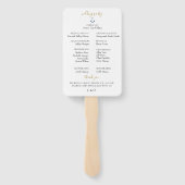 ネイビー金ゴールド幾何学結婚式 プログラム ハンドファン (裏面)