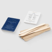 ネイビー金ゴールド幾何学結婚式 プログラム ハンドファン (組立なし)