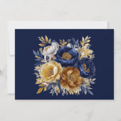 ネイビー金ゴールド水色牡丹リハーサルディナー 招待状 (裏面)