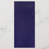 ネイビー金ゴールド結婚フローラのメニューテンプレート メニュー (裏面)