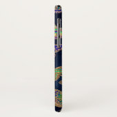 ネイビー金ゴールド蝶グリッター水色モノグラム Case-Mate iPhoneケース (裏面/左)