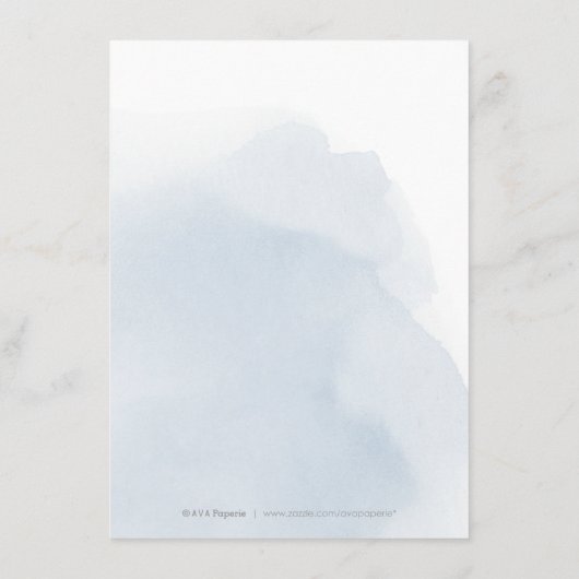 ネイビー銀の華やかなヴィンテージの結婚式詳細 エンクロージャーカード (裏面)