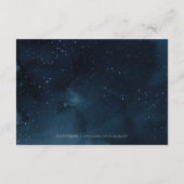 ネイビー銀ヴィンテージ結婚書道の挿入 エンクロージャーカード (裏面)