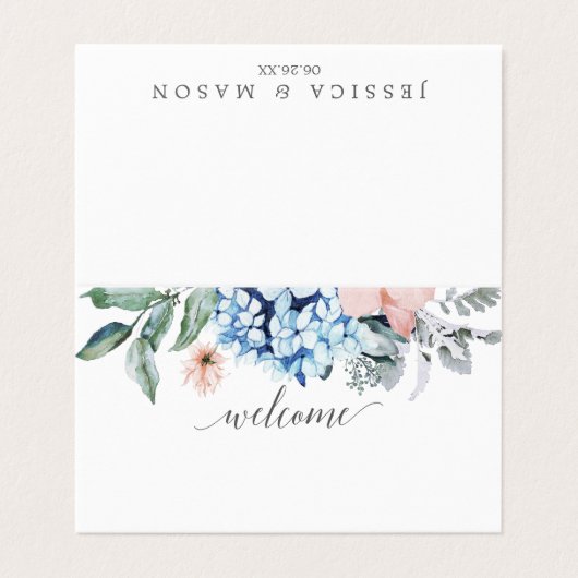 ネイビー開花座席表 名刺 (外部フラット)