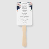 ネイビー開花結婚式 プログラムファン ハンドファン (裏面)