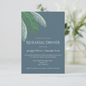 ネイビー離れパームリハーサル夕食招待状 招待状 (スタンド正面)