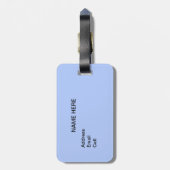 ネイビー飛んでいるブルーミルキーウェイ銀河系のスターソーサー ラゲッジタグ (裏面縦)