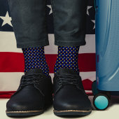 ネイビー黄色のピカッコいいク市松模様にセルの抽象芸術 ソックス