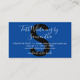 ネイビー黒歯ホワイトニングのアフターケアのヒント 名刺