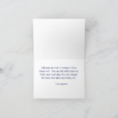 ネイビー3イニシャルつる植物スクリプトモノグラムB&G DIY BG ノートカード (内部)