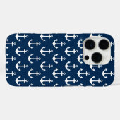 ネイビー アンカー柄 Case-Mate iPhoneケース (裏面 (横))