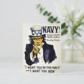 ネイビー!アンクル・サムが君を呼んでいる、海軍のエンリスト ポストカード (スタンド正面)