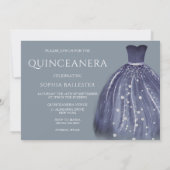 ネイビー アンダーザシー マーメイドドレス キンセアニエラ 招待状 (裏面)