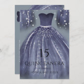 ネイビー アンダーザシー マーメイドドレス キンセアニエラ 招待状 (正面/裏面)