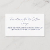 ネイビー・アンド・ホワイトブライダルシャワー エンクロージャーカード (正面)