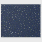 ネイビー・アンド・金ゴールド・スターズ ラッピングペーパー (フラット)