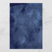 ネイビー・ウォーター・カラー・ボヘ結婚ミアンのメニュー メニュー (裏面)