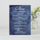 ネイビー・ウォーター・カラー・ボヘ結婚ミアンのメニュー メニュー (スタンド正面)