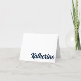 ネイビー、オレンジオーバーン、アラバマパーソナライズされたカード サンキューカード