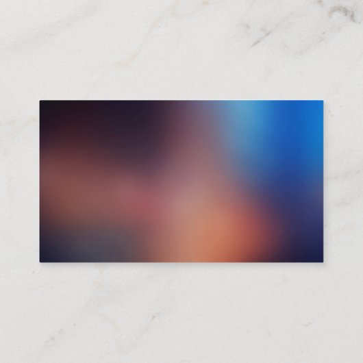 ネイビー&オレンジプロフィールの写真ソーシャルメディア 名刺 (裏面)