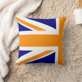 ネイビー・オレンジユニオン・ジャック・ハーフ クッション (ブランケット)