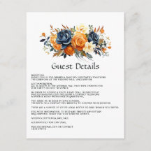 ネイビー&オレンジ結婚フローラズゲスト詳細